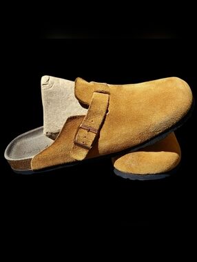 Mens Birkenstock Boston Soft Footbed Clog Shoes Mink Brown Size 11